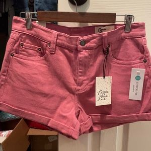 Cosmic Blue Love Flamingo Pink Shorts Size 29